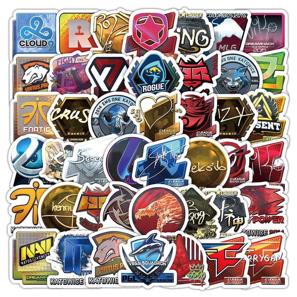 CSGO creative stickers, Navi, Tyloo, Titan team stickers, printed notebook stickers, suitcase phone 