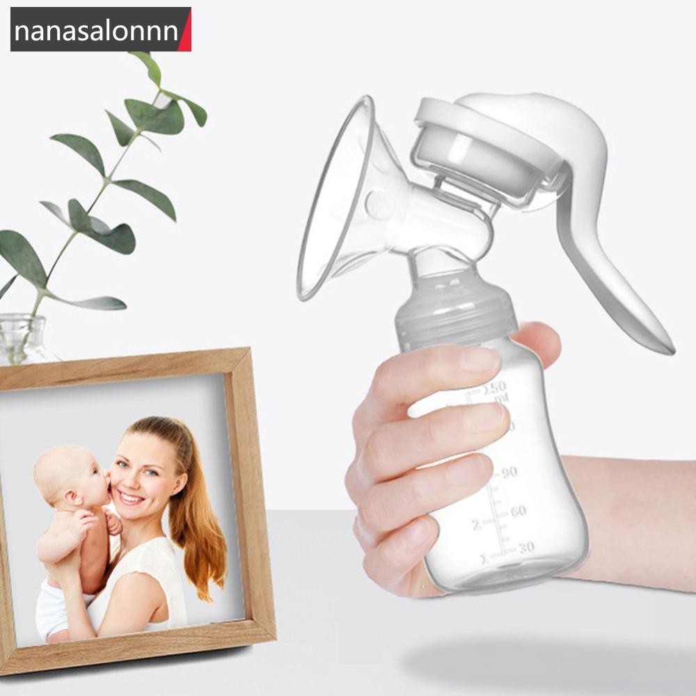 NNL 150ml เครื่องปั๊มนมแบบใช้มือแบบพกพา All-in-One พร้อม Pacifier ซิลิโคนอ่อนนุ่ม Travel Silent Brea