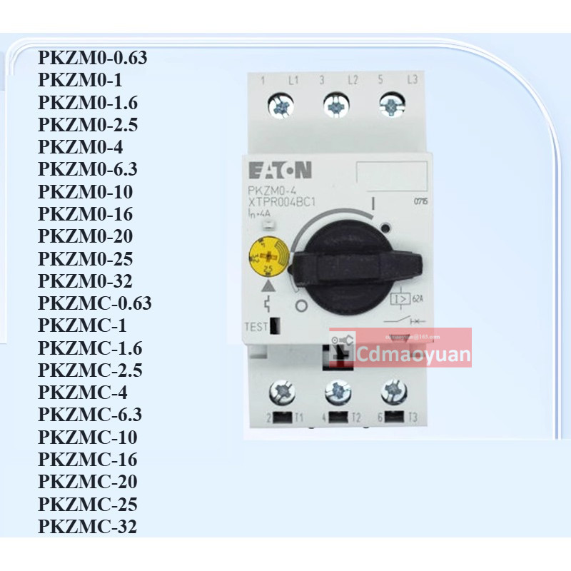 MOELLER EATON PKZM0-PKZMC-PKZMO-0.63-1-1.6-2.5-4-6.3-10-16-20-25-32 มอเตอร์ป้องกัน Circuit Breaker