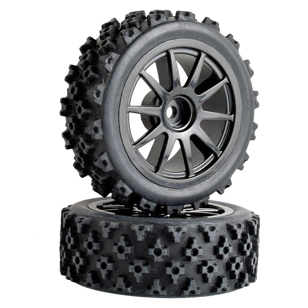 RC 910-6096 ขอบพลาสติก & Rally ยาง 70 มม.สําหรับ 1/10 Flat Run to Rally ยาง / 1/16 Rally ยาง