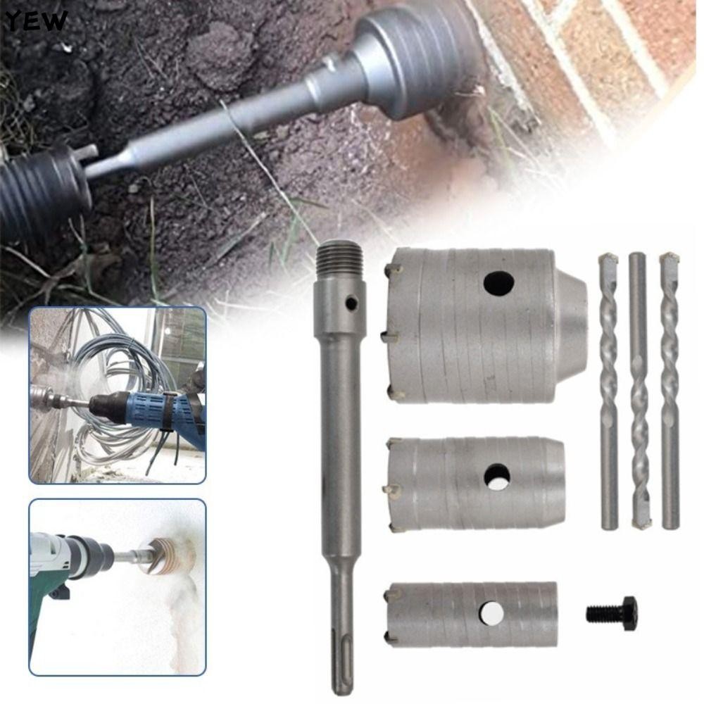 YEW ไฟฟ้า Hollow Core เจาะ Bit,คุณภาพสูงคอนกรีต Wall Hole Saw,ทนทาน 30/40/60MM Shank Hole Sawสําหรับ