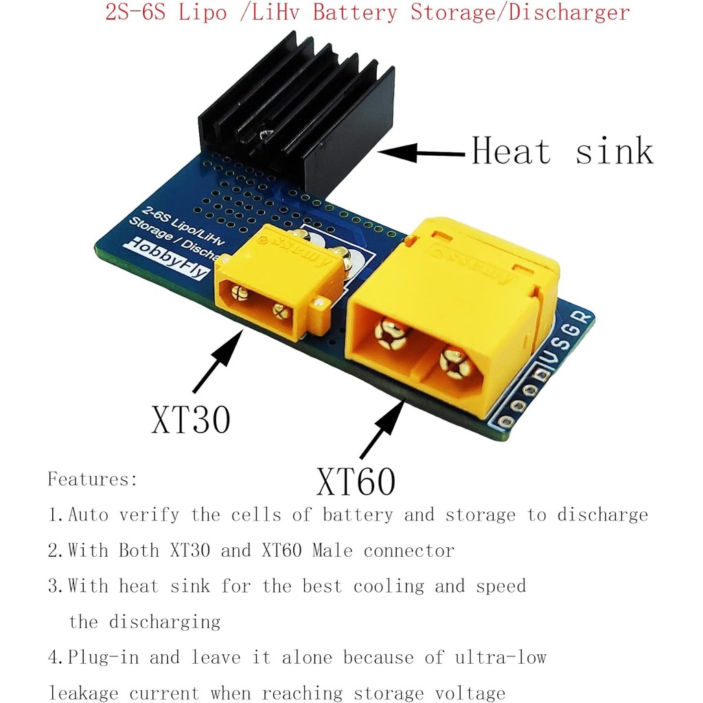 LiPo Charger Discharger, Lipo แบตเตอรี่ Charger, 2-6S LIPO Discharger โมดูลในตัว LED ตัวบ่งชี้ 3.8V 