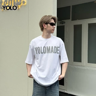 YOLO เสื้อเชิ้ต OVERZISE เสื้อยืดผู้ชาย เสื้อยืดสีพื้น แขนสั้น ใส่ สบาย ไม่ร้อน Y2562