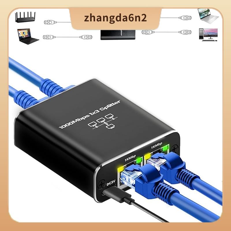 In StockGigabit Ethernet Splitter 1000Mbps LAN Splitter ความเร็วสูง 1 ถึง 3, 1000Mbps LAN Splitter R