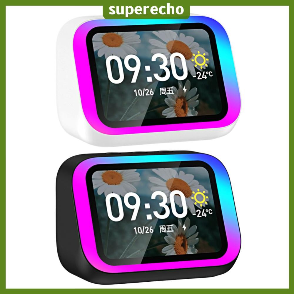 [คลังสินค้าพร้อม] ลําโพง BT แบบพกพา Voice Assistant Home Speaker นาฬิกาปลุกพร้อมไฟ RGB สําหรับห้องนอ