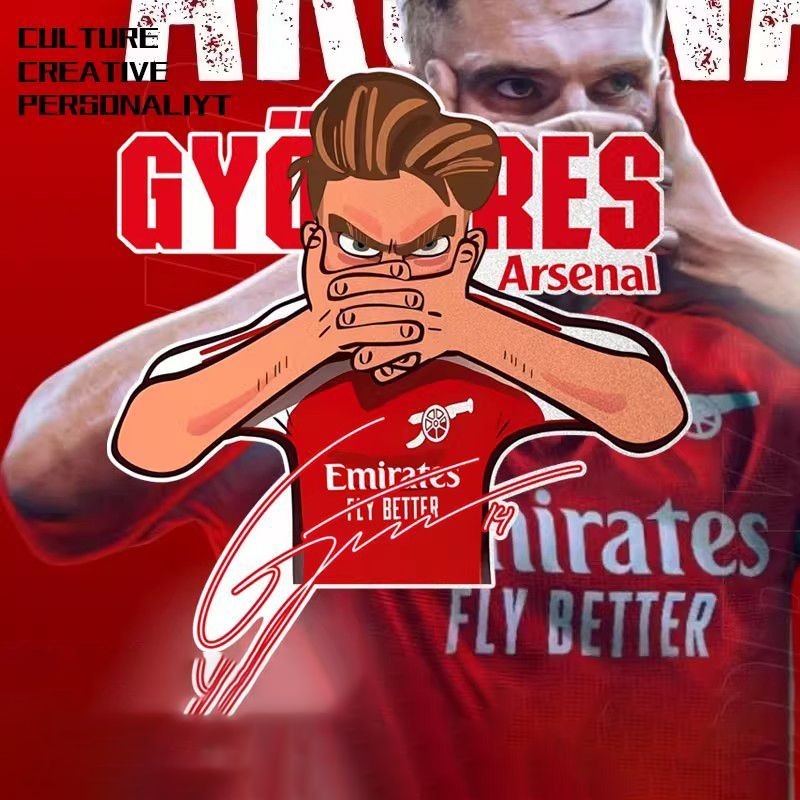 อาร์เซนอล ยอร์ค เรส เบอร์ 14 สติ๊กเกอร์รถยนต์ไฟฟ้า สติ๊กเกอร์ตกแต่งตัวรถ สติ๊กเกอร์กระจกหลัง