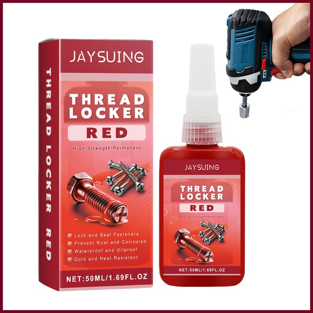 Thread Lock Blue and Red Curing Metal Repair Thread Lock Threadlocker 50ml กาวแบบไม่ใช้ออกซิเจนแบบถอ