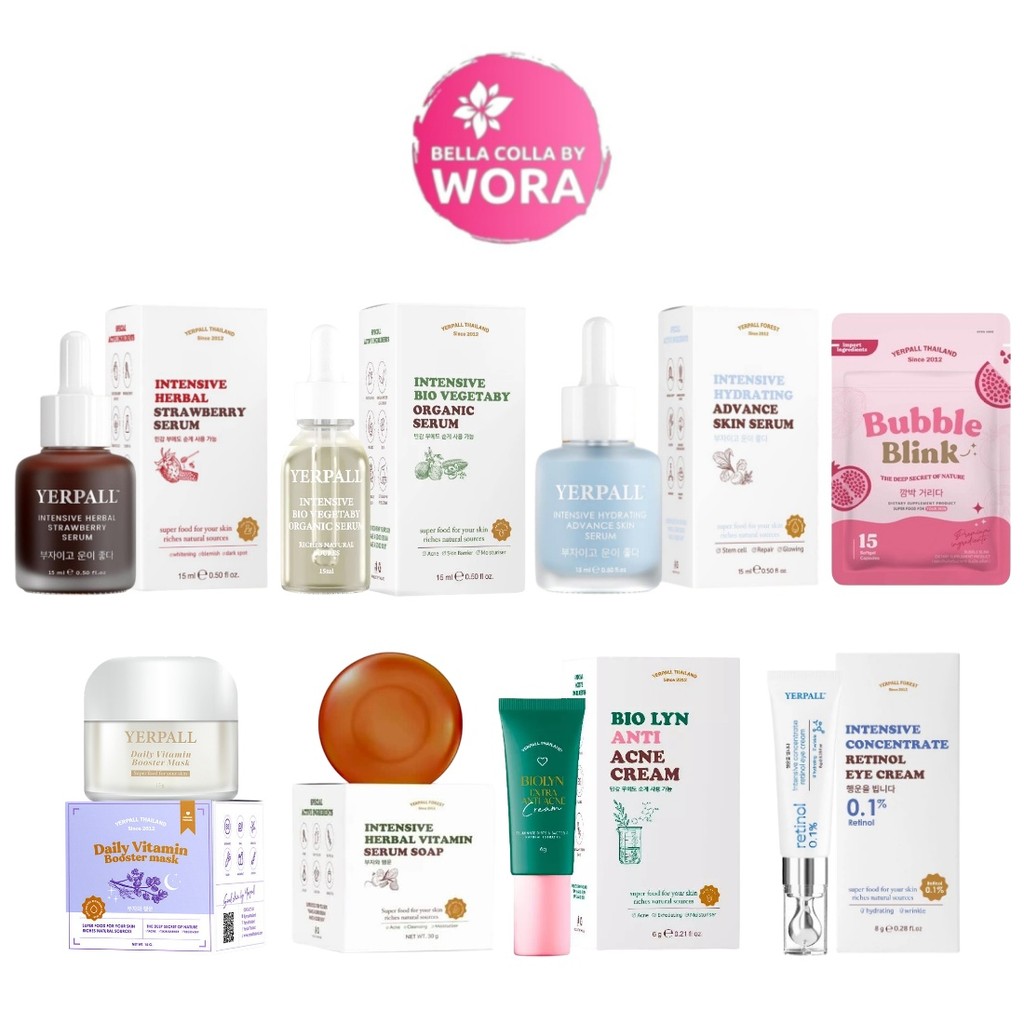 YERPALL เซรั่มสตรอเบอรี่ /มาร์คม่วงหน้าสด /เจลแต้มสิว /วิตามินแก้มใส /สบู่เซรั่มสด /เซรั่มผัก / แอดว