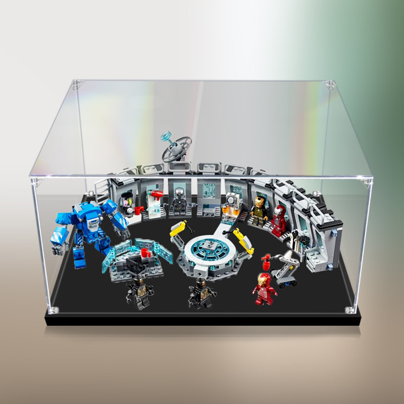 [กล่องแสดงโปร่งใส] กล่องแสดงอะคริลิคเหมาะสําหรับเลโก้ 76125 Iron Man Mecha Display Room รูปรุ่นกล่อง