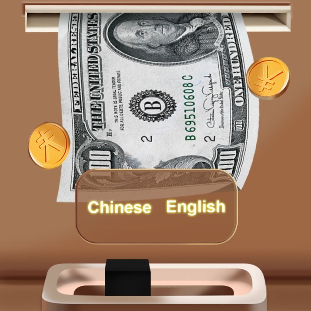 ADVA กล่องเงินฝากเงิน,พร้อมรหัสผ่านลายนิ้วมือเพลงกระปุกออมสิน,การ์ตูนพลาสติก ATM ของเล่นของขวัญแบตเตอรี่กล่องประหยัดเงินเด็ก - รูปที่ 4