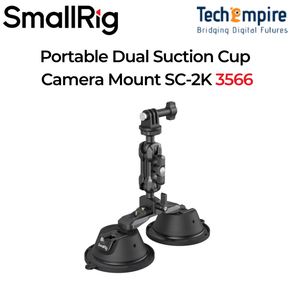 SmallRig Portable Dual Vacuum Cup Camera Mount SC-2K 3566
