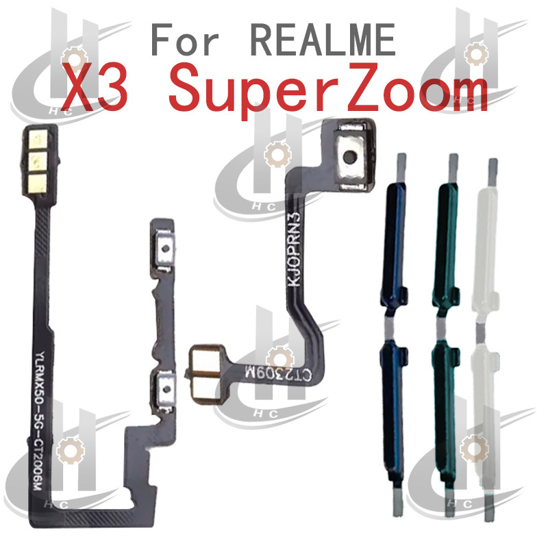 Realme X3 / X3 SuperZoom RMX2086 ปุ่มปรับระดับเสียง ไฟ ปุ่ม Flex Cable Keys ปุ่มเปิดปิดด้านข้าง อะไหล่ทดแทน