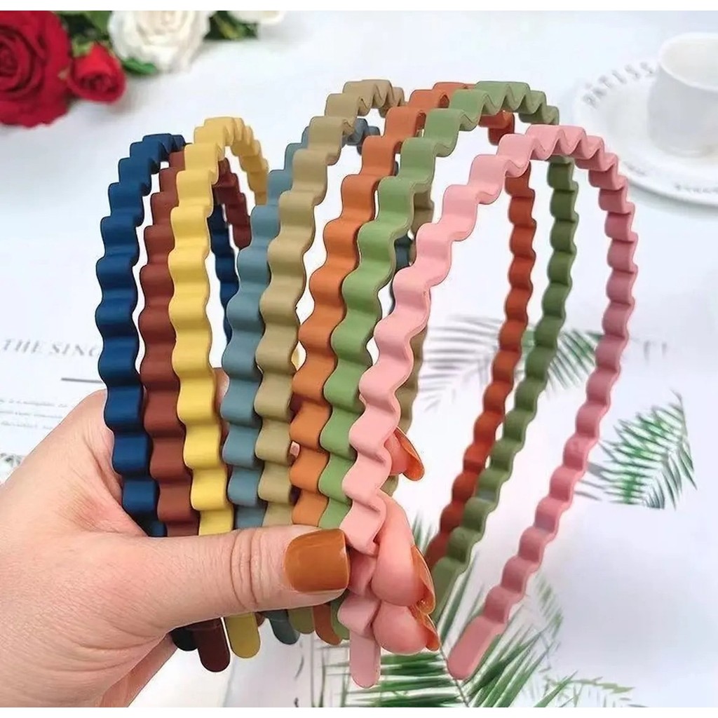 🌷Cynthia_Shop🌷ที่คาดผมทรงคลื่น สีด้าน แฟชั่นสไตล์เกาหลี ทนทาน ยืดหยุ่นได้ ใส่สบาย พร้อมส่งในไทย#F11