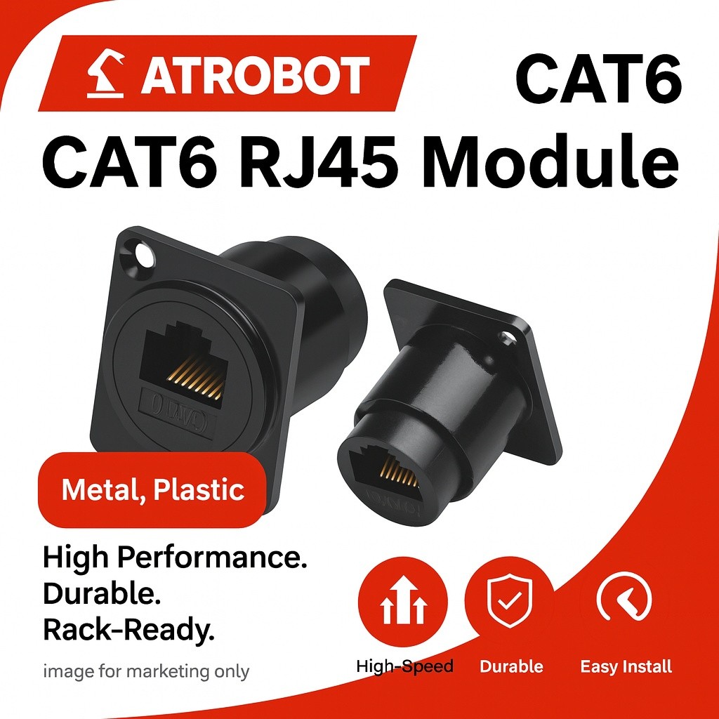 RJ45 Cat6 แพทช์พาเนล 19" รองรับ Gigabit Ethernet 250 MHz พอร์ตตามตัวเลือก T568A/B