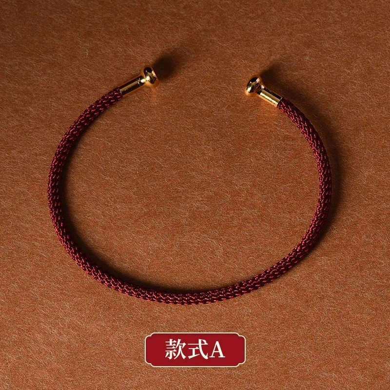 สร้อยข้อมือทรายทองรูปตัวซี สีแดง thumbnail 10