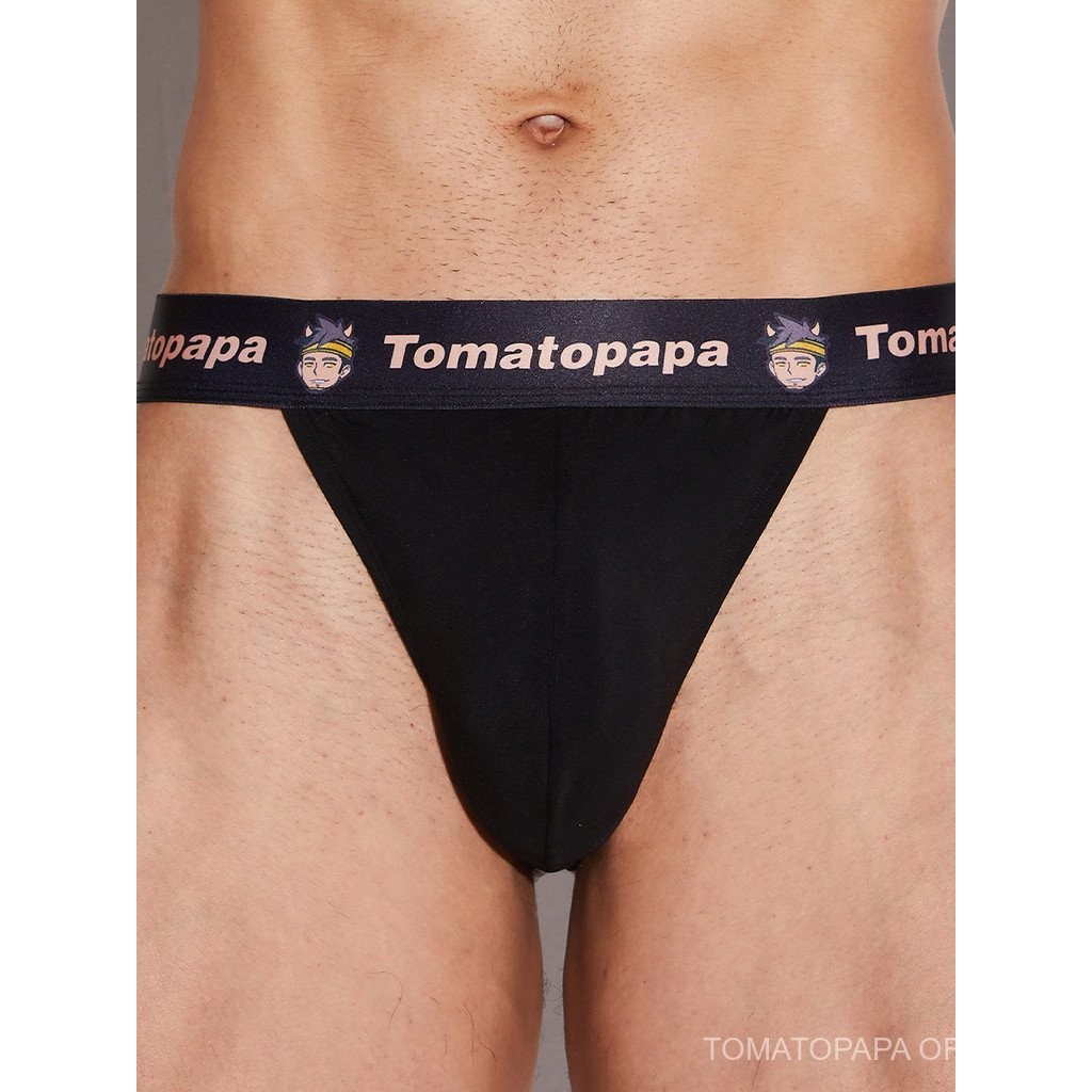 TOMATOPAPA ผู้ชายกีฬาทอง-ยุโรปสไตล์อเมริกันเสื้อยืดการ์ตูนปีศาจน้อยภาพสไตล์ขี้เล่น Modal กางเกงชั้นในเดี่ยวเซ็กซี่ — صورة 2