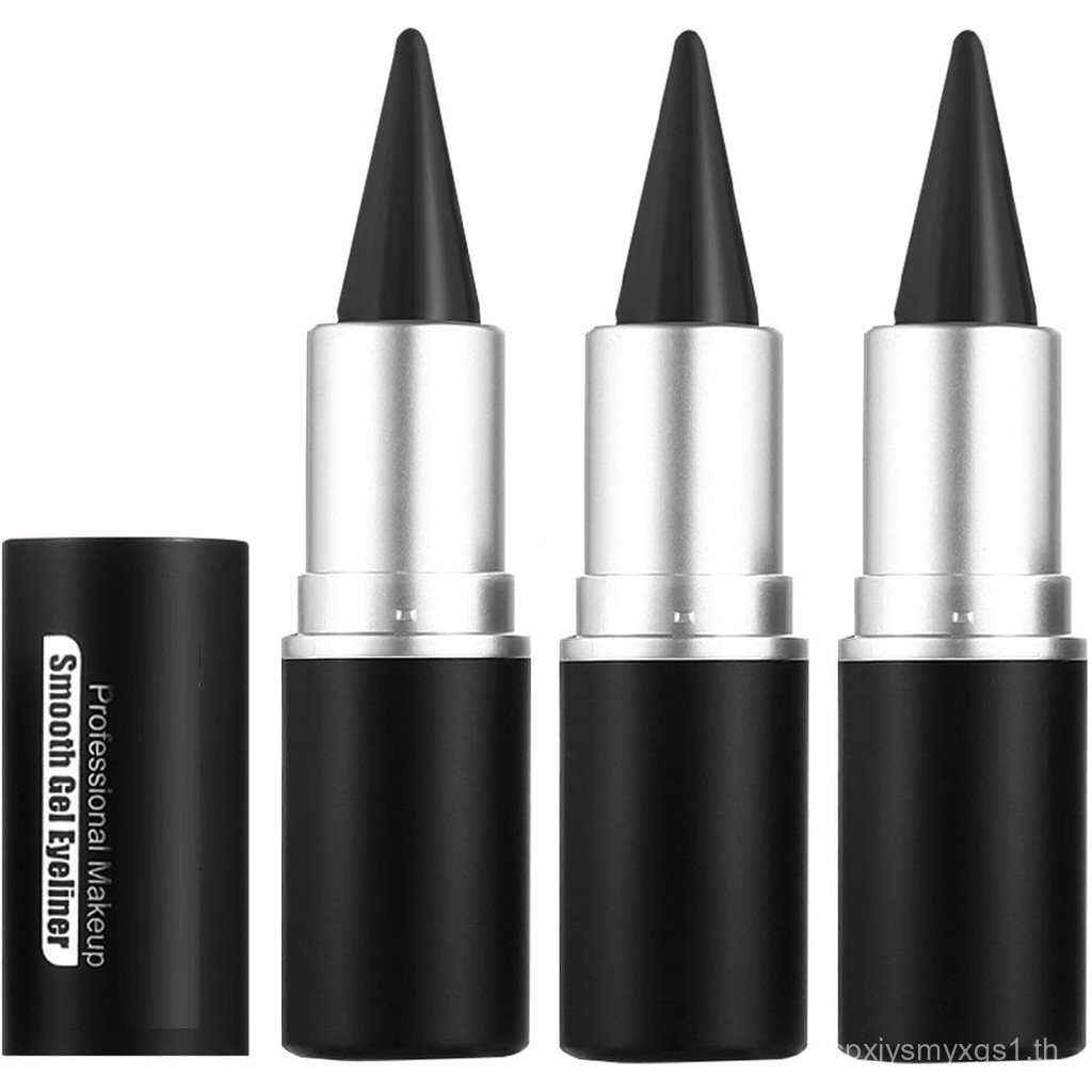 Kajal Occhi เจลกันน้ําอายไลเนอร์สีดําชุด 3 ชิ้น Kajal Occhi Gel Lasting Gel Eyeliner เหมาะสําหรับแต่
