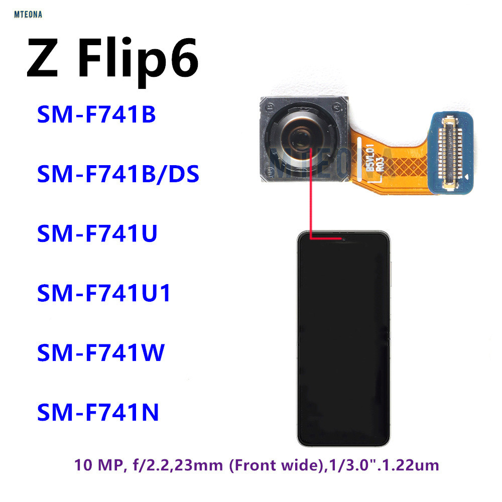 กล้องแฟกต์ด้านหน้าสําหรับ Samsung Galaxy Z Flip6 SM-F741B/DS SM-F731U F741N F741