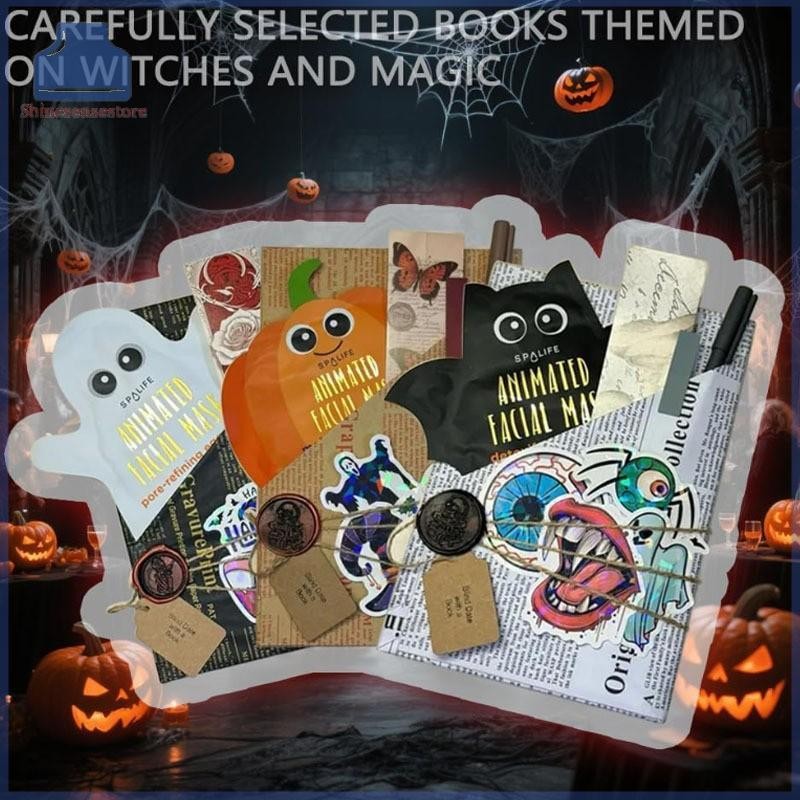 SHINE ฮาโลวีนแม่มดตาบอดวันที่พร้อมหนังสือ DIY Surprise Book ชุดตกแต่งสําหรับครอบครัวเพื่อนหรือของขวั