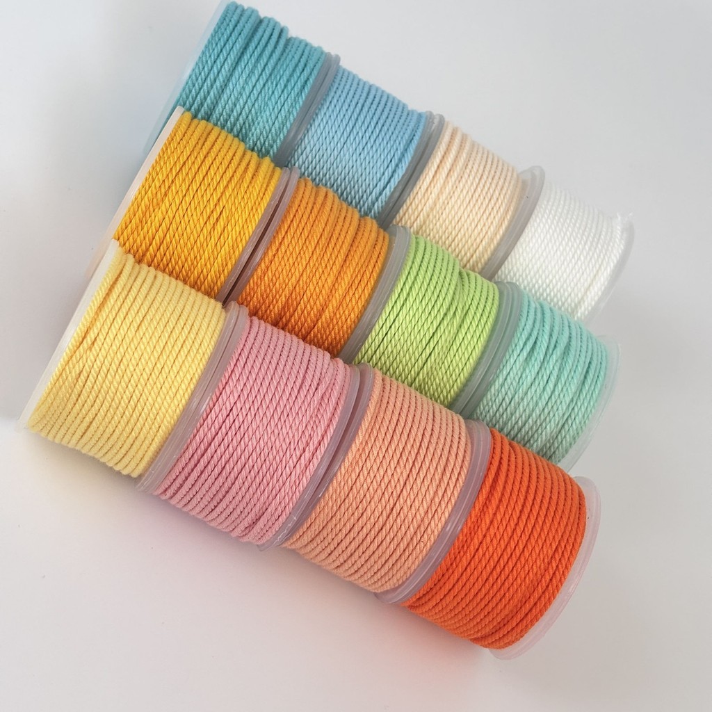 文玩线五彩绳手搓棉线星月菩提绳子串珠线绳藏式佛珠串手工编织绳Wen play line multicolored rope hand rub cotton line star moon bodhi r