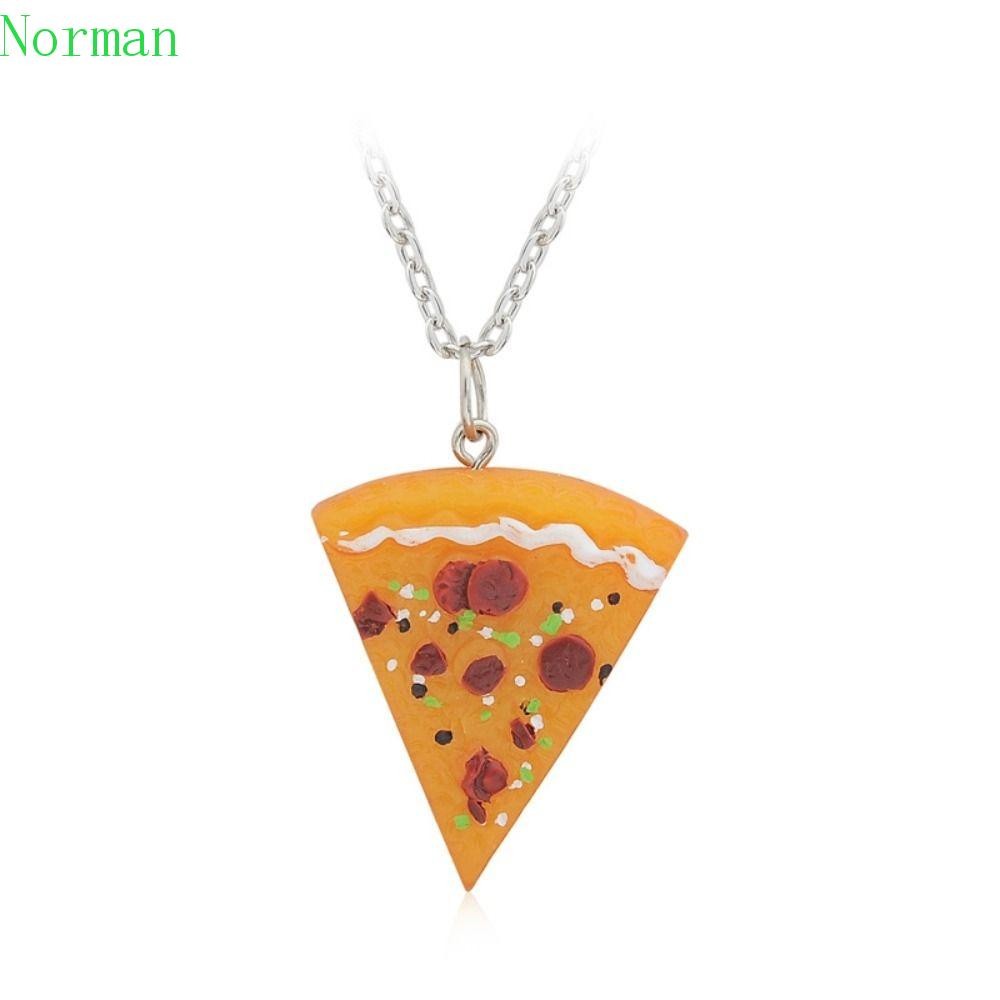 NORMAN1 Best Forever Necklace, Alloy Necklace Combine Pizza Pendant, Cute Food Jewelry Friendship BF