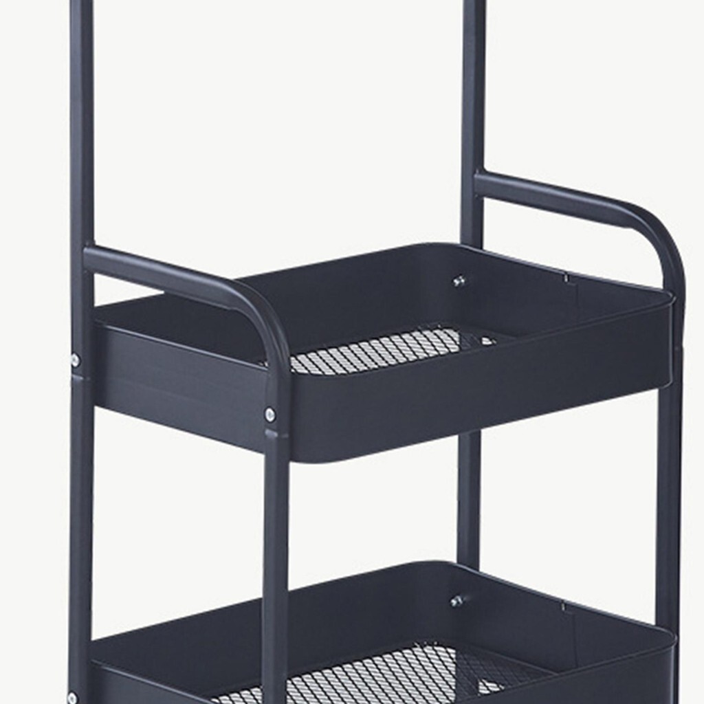 [svzfjuv] รถเข็นสาธิต 3 ชั้น Slim Storage Cart Universal Wheel Classic รถเข็นมือถือกันน้ําบนล้อสําหร