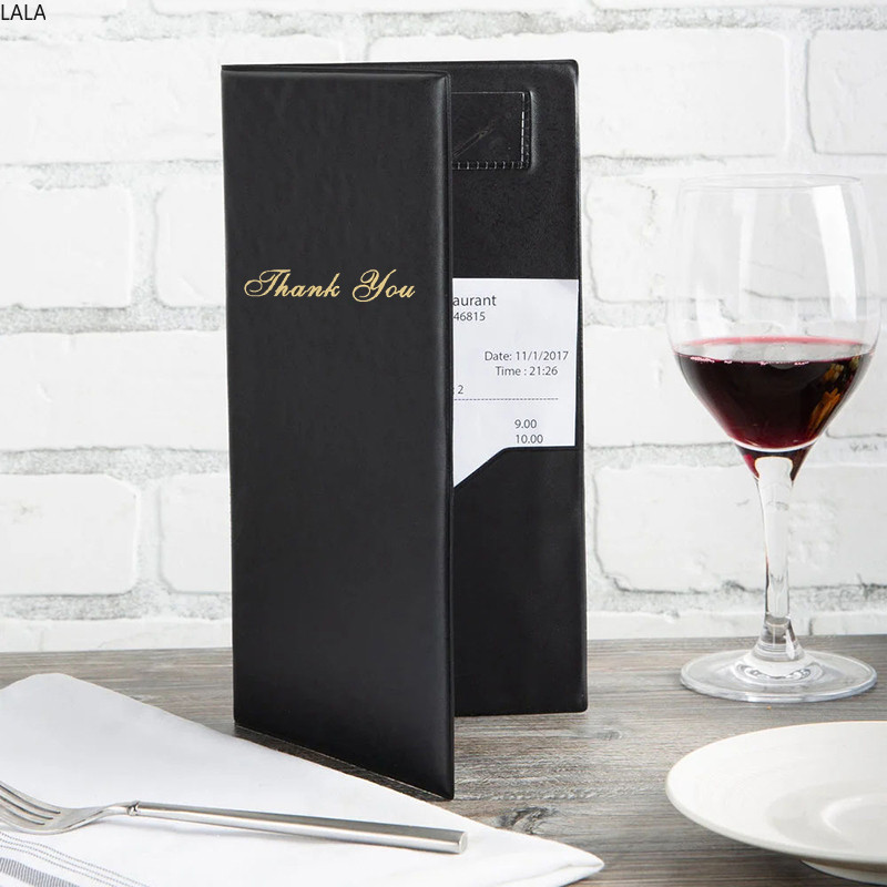 LALANG-1 Pc Guest Check Card Holder ร้านอาหาร Server Checkbook สําหรับพนักงานเสิร์ฟ Elegant Guest Or