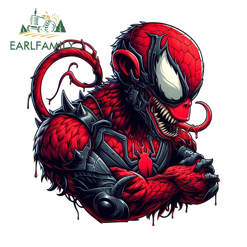 EARLFAMILY Venom อะนิเมะรถสติกเกอร์ที่น่าสนใจกันน้ํา Occlusion Scratch Campervan สเก็ตบอร์ดแล็ปท็อปไวนิล Decal แฟชั่นรถประตู Protector ราคา ถูกที่สุด ดีลบีเคเค แกลเลอรีภาพที่ 7
