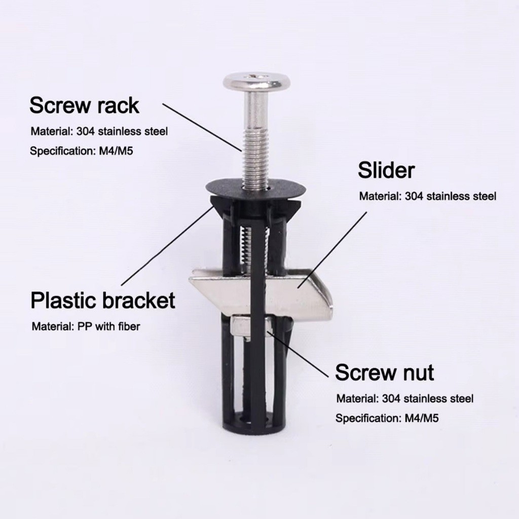 ร้านอยู่ที่ไทย 1คู่ น๊อตฝาชักโครก ขนาดM5 ชุดสลักเกลียวยึดฝาชักโครกสแตนเลส อุปกรณ์เสริมตัวยึดในห้องน้ำ - รูปที่ 5