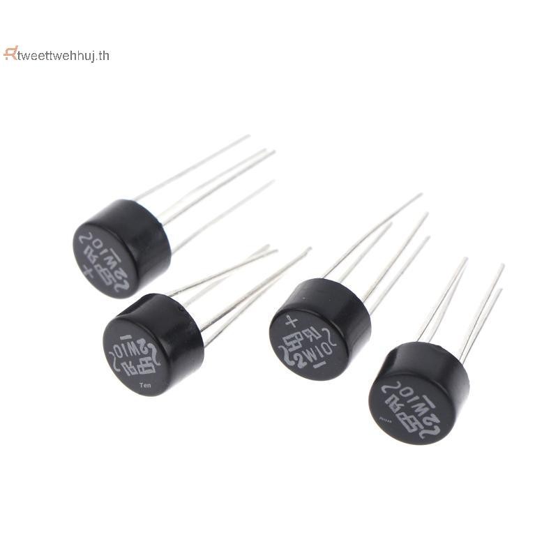 Tw 10/20/30Pcs ใหม่ 2W10 2A/1000V ไดโอดสะพาน Rectifier รอบ Vridge สะพาน Stack huj