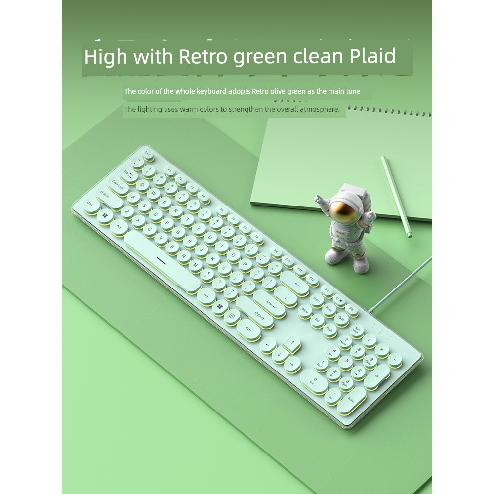 machanical keyboard creamy keyboard แป้นพิมพ์สองชิ้นพังก์แบบมีสายบางเฉียบมูลค่าสูง