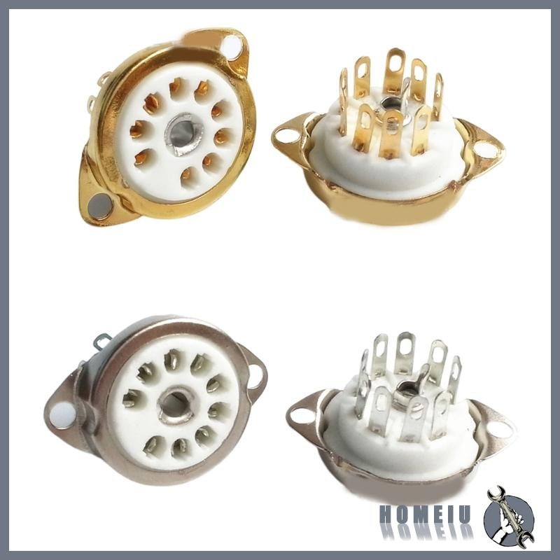 HOMEIU 5pcs ทนทาน 9PIN ซ็อกเก็ตสําหรับ 12AX7 12AT7 12AU7 ECC83 ECC82 E88CC 6922 6p1 6p14 6n1 6N2 6N3
