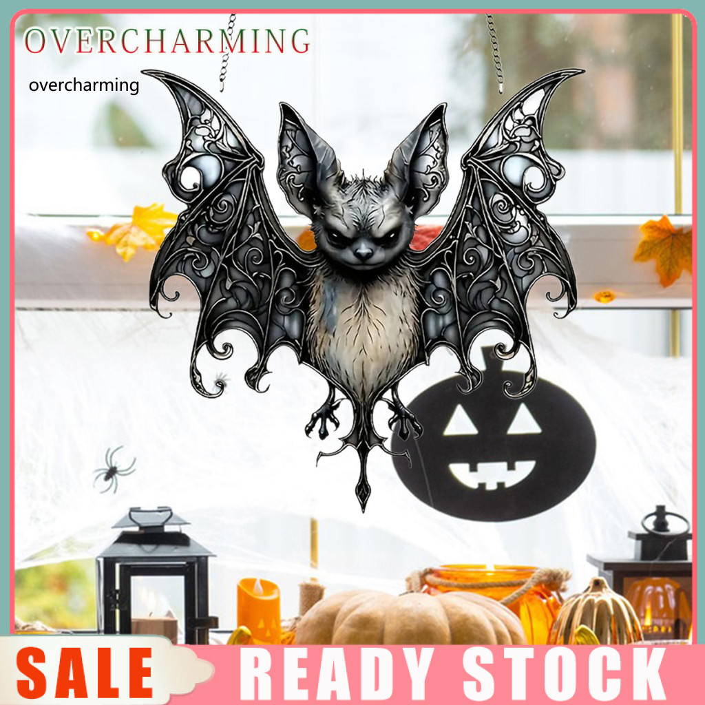 <over> ฮาโลวีนแขวนเครื่องประดับ Quick Hang ฮาโลวีนเครื่องประดับสีสันฮาโลวีนแม่มดหมวกค้างคาว Skull ตก