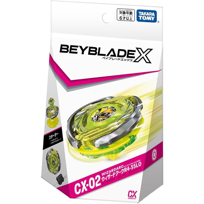 Beyblade X CX-02 Starter Wizard Arc R4-55LO【Authentic Product】