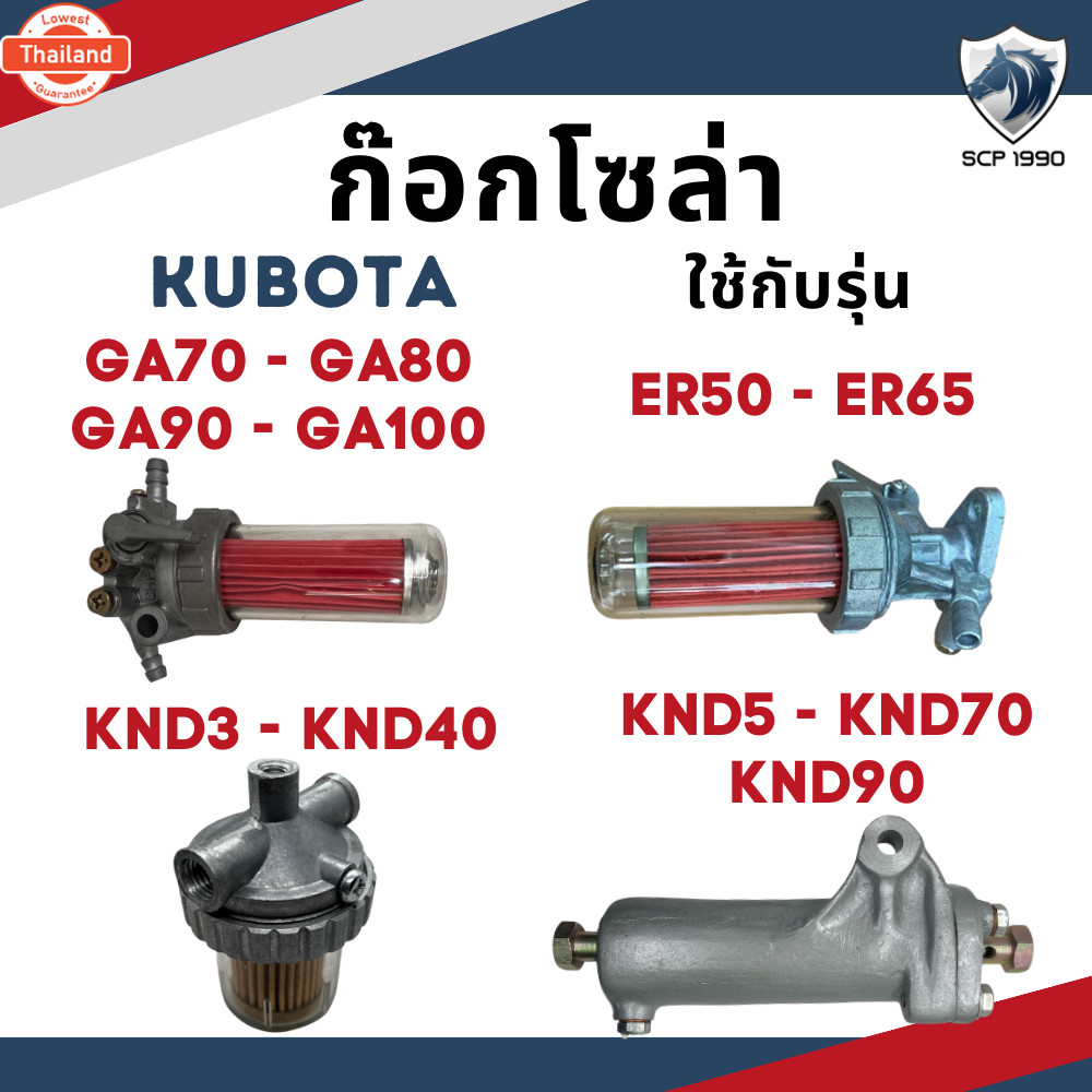 ชุดกรองน้ำมัน คูโต้า ET RT GA KND ER รุ่น ET70 ET80 ET95 ET110 ET115 RT140 ER65 GA70 GA80 ก๊อกโซล่า 