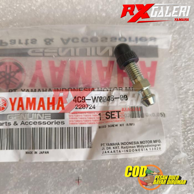 F1ZR RX KING ราศีพิจิก Nouvo Vixion Mio 4C9-W0048-00 Caliper Air Drain จุกนม Bolt