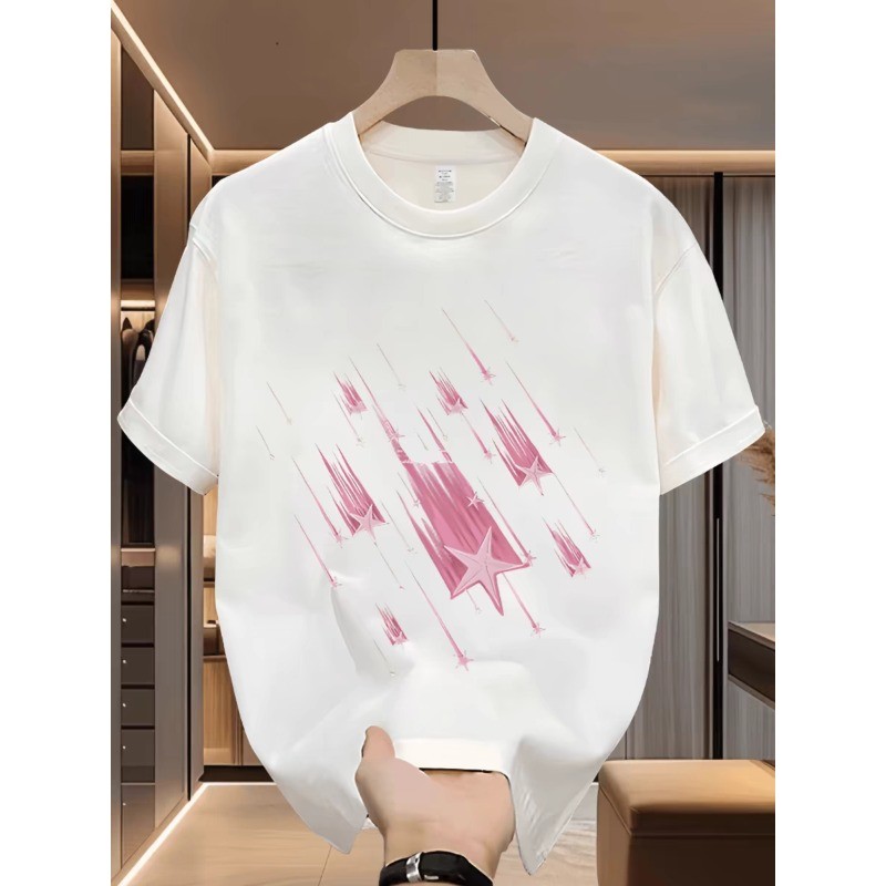 2025 NEW 2025 American Style Trendy Design Printed Short Sleeve T-Shirt for Men Summer Fashion Brand