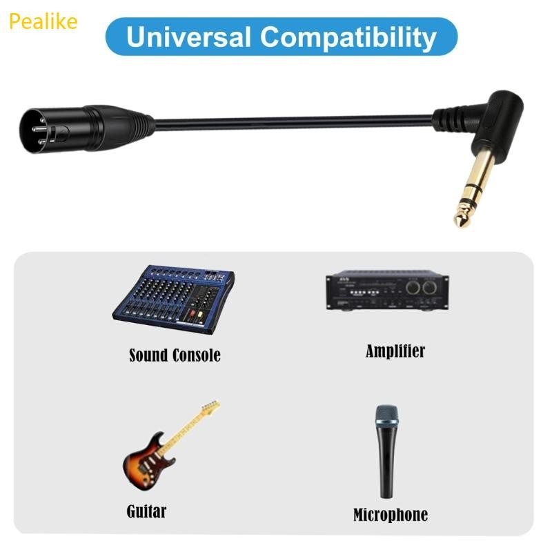 Pealike 6 35 มม. 1 4 Male to XLR Female Male Adapter Cable TS TRS to XLR 3 Pin Cable