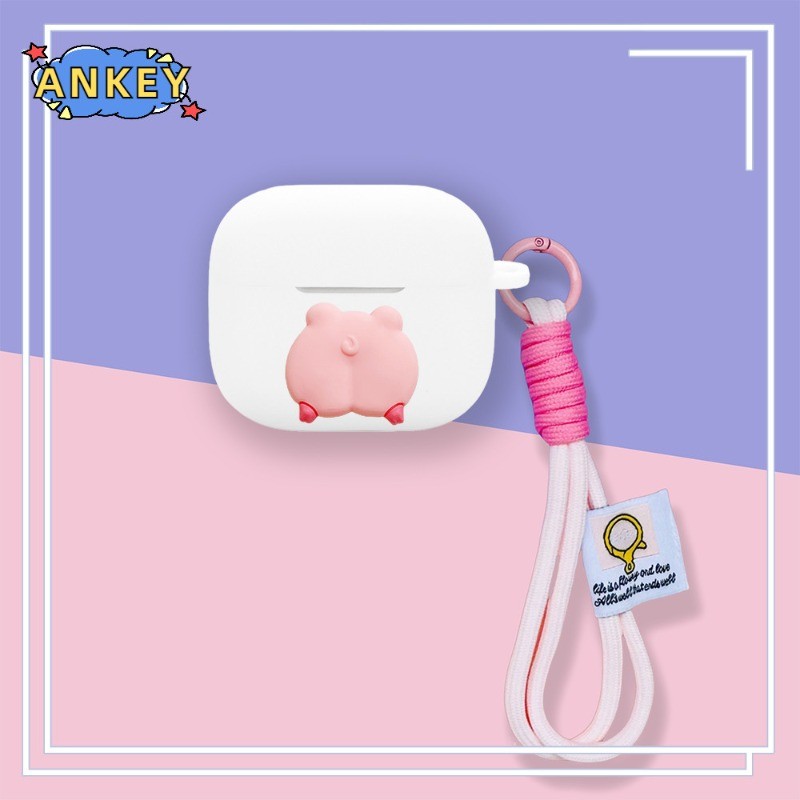 for Edifier Lolli ANC / Edifier EvoBuds Case Earphones Premium Silicone pink pig Cartoon Pattern Cov