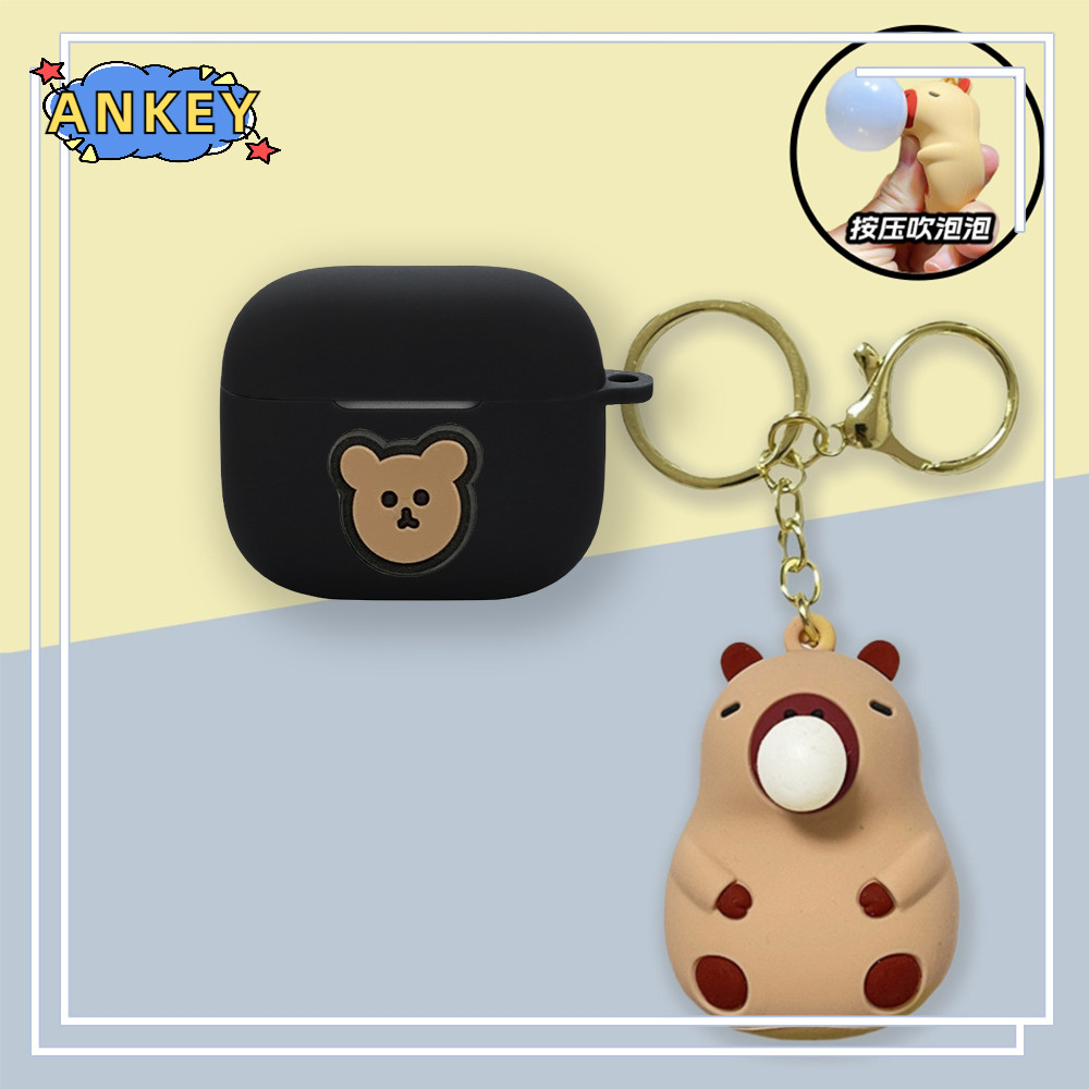 Case for Edifier Lolli ANC / Edifier EvoBuds Case Earphones Premium Silicone Capybara Cartoon Patter