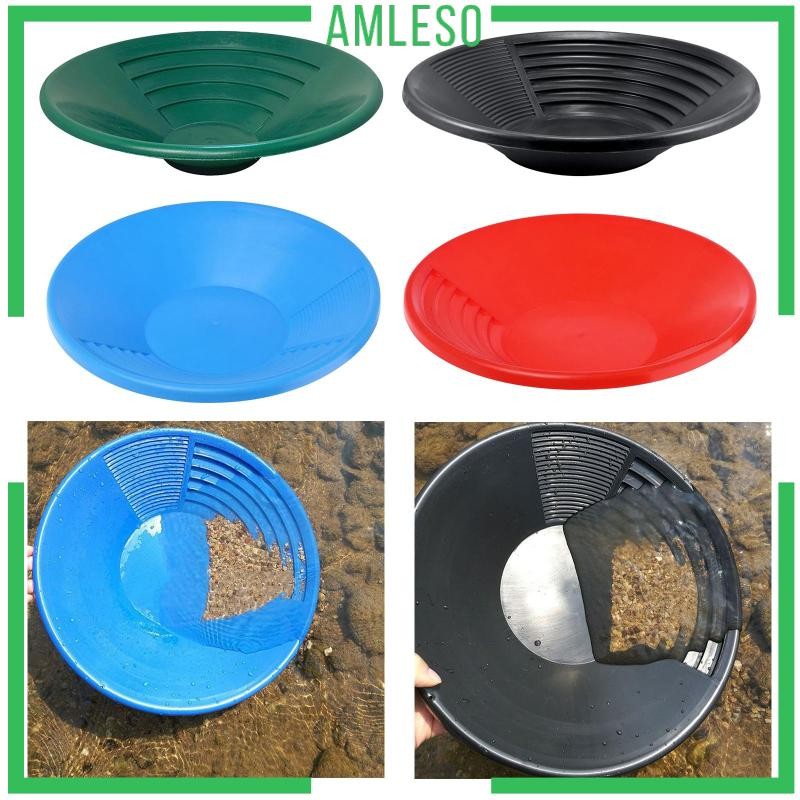 [Amleso] 15" Riffle Nuggage Panขุดลอก Prospecting River Tool ในเขตภูเขา