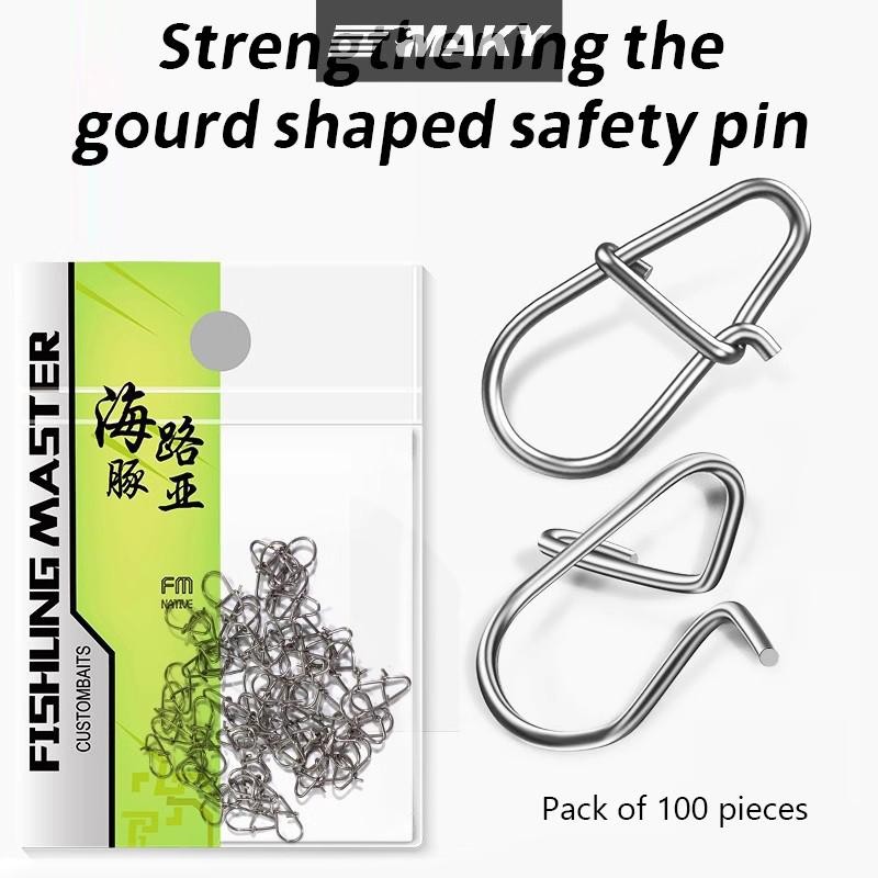 LLPH 100 ชิ้นคลิปตกปลา Fast Crank Snaps ตกปลาตัวเชื่อมต่อตกปลาน้ําเค็มล็อค Lure สแตนเลส LLP