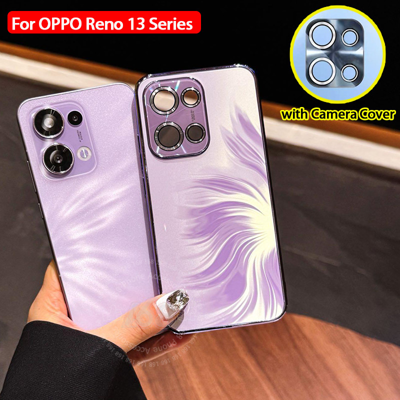 OPPO Reno 13 5G กรณี OPPO Reno 13 Pro กรณี Cool Aurora ริ้วรอยกันกระแทกพร้อมกล้องเลนส์ป้องกันฟิล์มหรูหรา Matte Hard Frosted รู้สึกฝาครอบโทรศัพท์