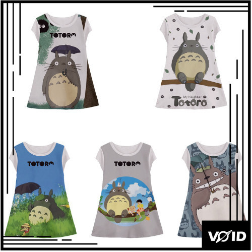 Totoro ชุดเด็ก 3d Animation น่ารัก Totoro เสื้อผ้าสําหรับเด็กผู้หญิงอายุ 1-12 ปี - Void_Clothes