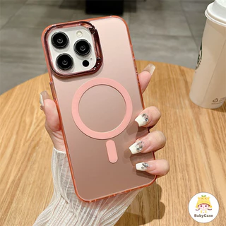เคสไอโฟน 13 สำหรับ iPhone 17 11 15 14 16 12 Pro Max 14 15 Plus 16 14 15 13 12 Pro เคสชาร์จแม่เหล็กหรูหรา เรียบง่าย เท่ห์