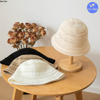 หมวกบักเก็ตถัก หมวกสานผู้หญิง ใส่ได้ทุกโอกาส เที่ยวทะเล ชิลล…