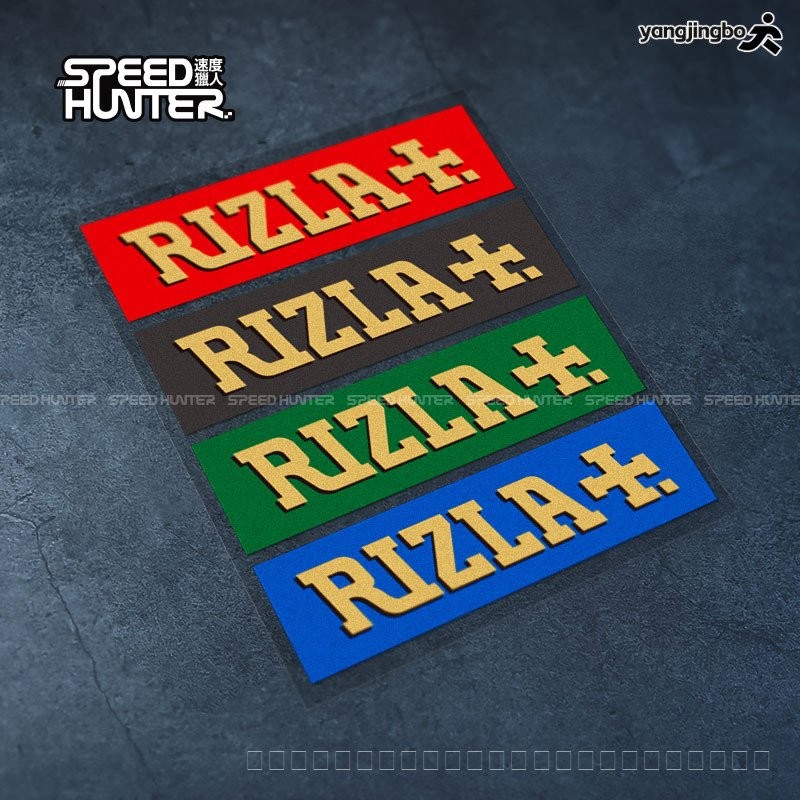 พร้อมสต็อก RIZLA RIZLA กระดาษบุหรี่สติกเกอร์ส่วนบุคคลรถรถจักรยานยนต์ตกแต่งร่างกายดัดแปลงกันน้ําสติ๊ก