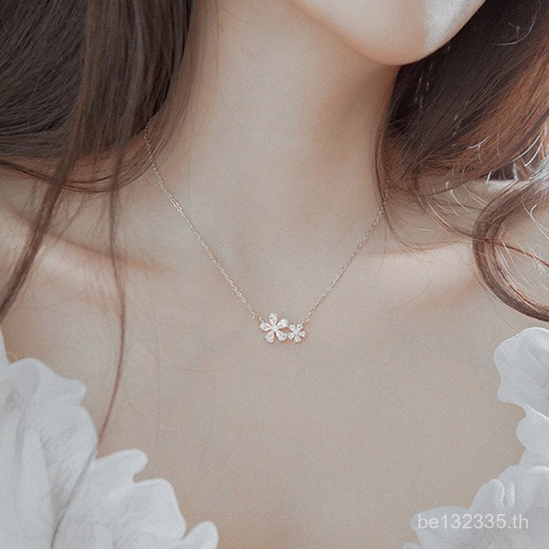 สร้อยคอมีจี้ Wanying แบบ Daisy สไตล์วินเทจ จากเงินบริสุทธิ์ S925 DN4D