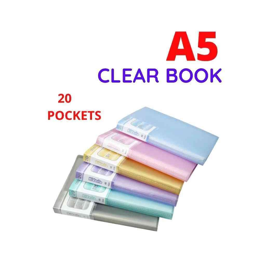 East-File A5 Clear Book 20 Pocket / Holder Display Document File