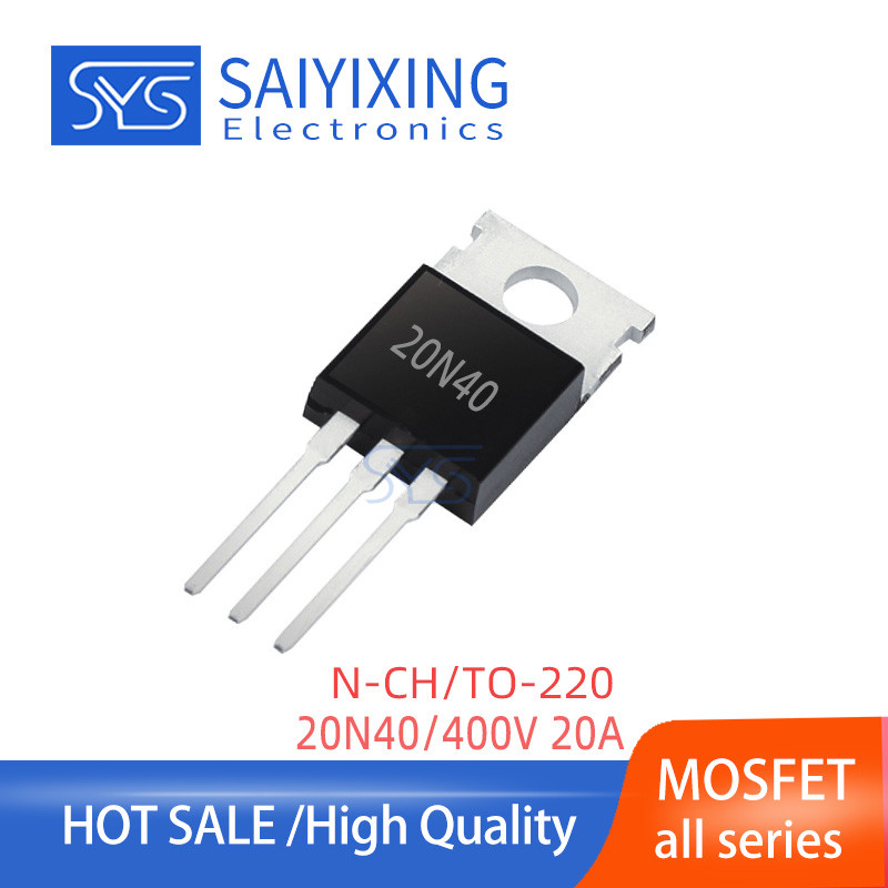 5PCS 20N40 TO-220 FHP20N40W MOSFET ทรานซิสเตอร์ 20A 400V Field Effect Tube